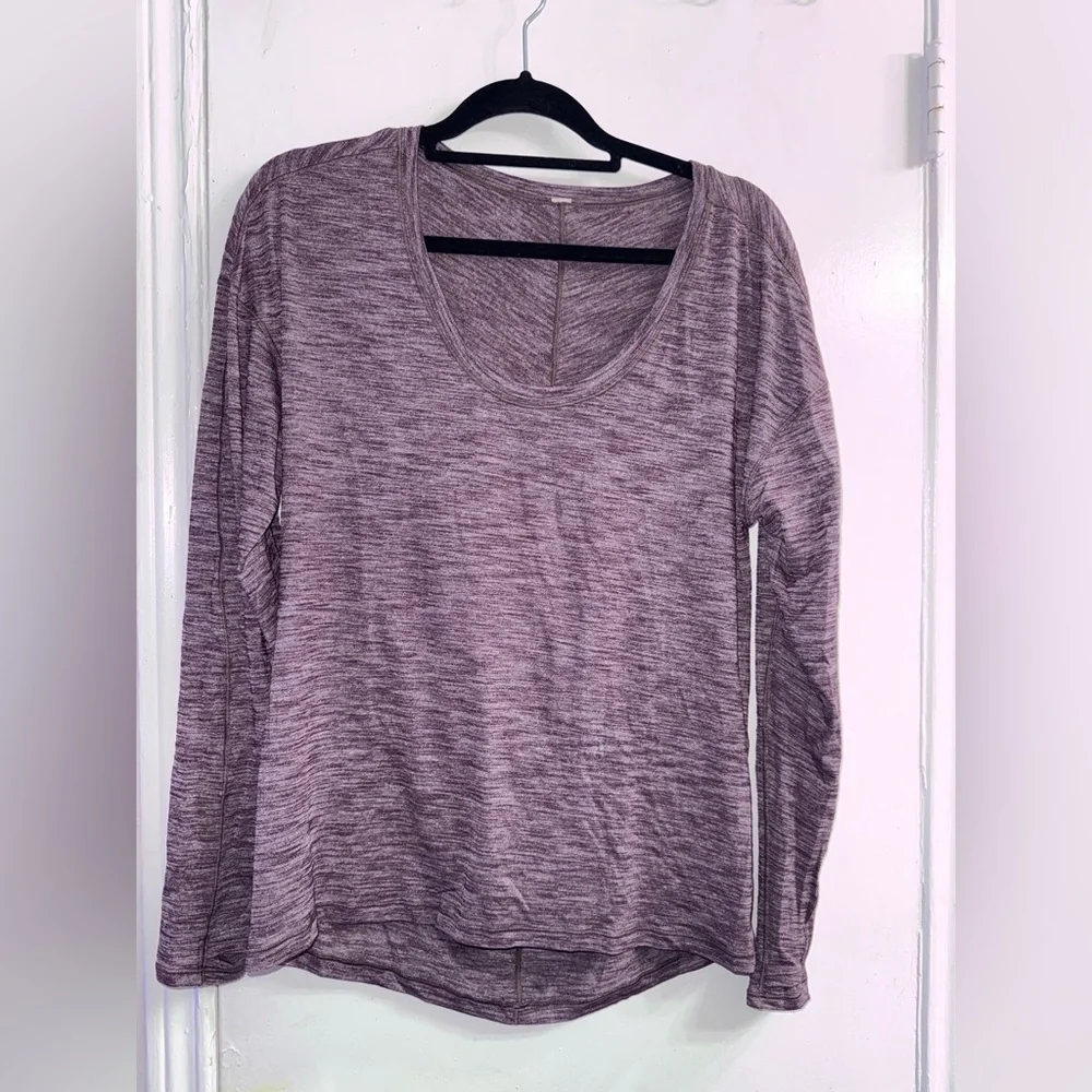 Lululemon Meant To Move Long Sleeve Heathered Foxglove size 6